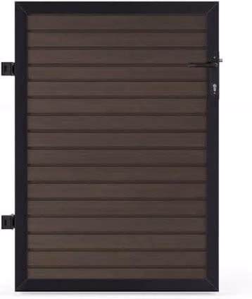 Ecoscape WPC Single Composite Gate in Brown, W/H: 122.0 x 90.0 cm
