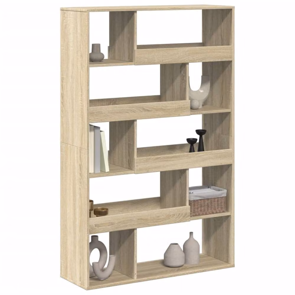 Berkfield Home Sonoma Oak Room Divider in Light Oak, W/D/H: 100 x 33 x 156.5 cm – 3