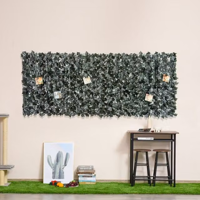 Outsunny Artificial Hedge Privacy Screen, Green, W: 300 cm, H: 100 cm – 8
