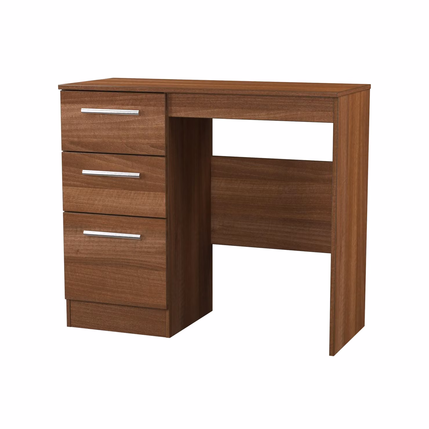 2 U Trent 3 Drawer Vanity in Walnut, Ready Assembled – 3