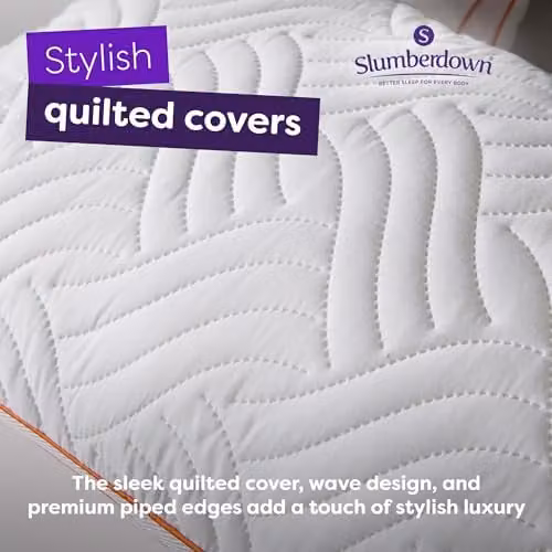 Slumberdown Memory Luxe Firm Support Pillow in White, W: 69 cm, H: 43 cm – 3