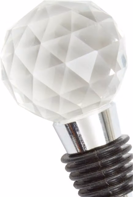 Orsina Patrin Diamond Airtight Glass Bottle Stopper in Black and Transparent