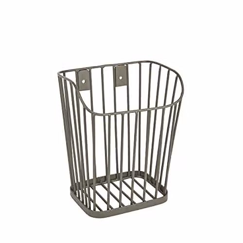 KitchenCraft Living Nostalgia Small Wire Storage Basket, W/D/H: 12 x 15.5 x 19 cm, Black or Grey – 1