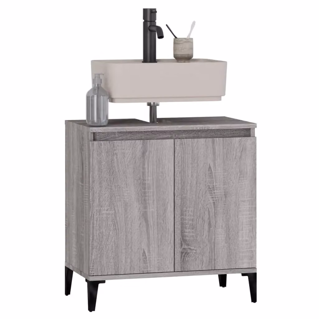 Berkfield Home Grey Sonoma Sink Cabinet W/D/H: 58 x 33 x 60 cm – 3
