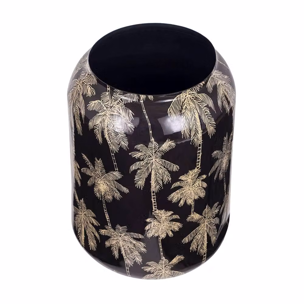 Libra Interiors Palm Large Tabletop Vase in Gold, Black and Multicolour, H 76.5 cm x W 62.0 cm x D 76.5 cm – 2