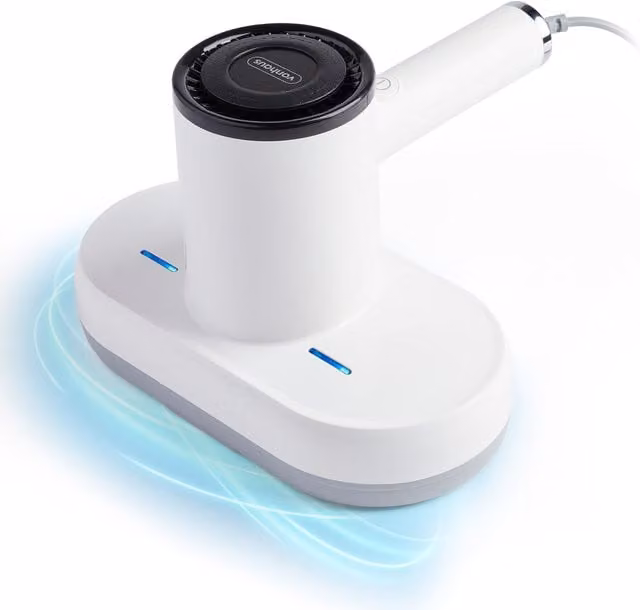 VonHaus Handheld Mattress Vacuum Cleaner with UV-C Light and Tapping Vibration, White