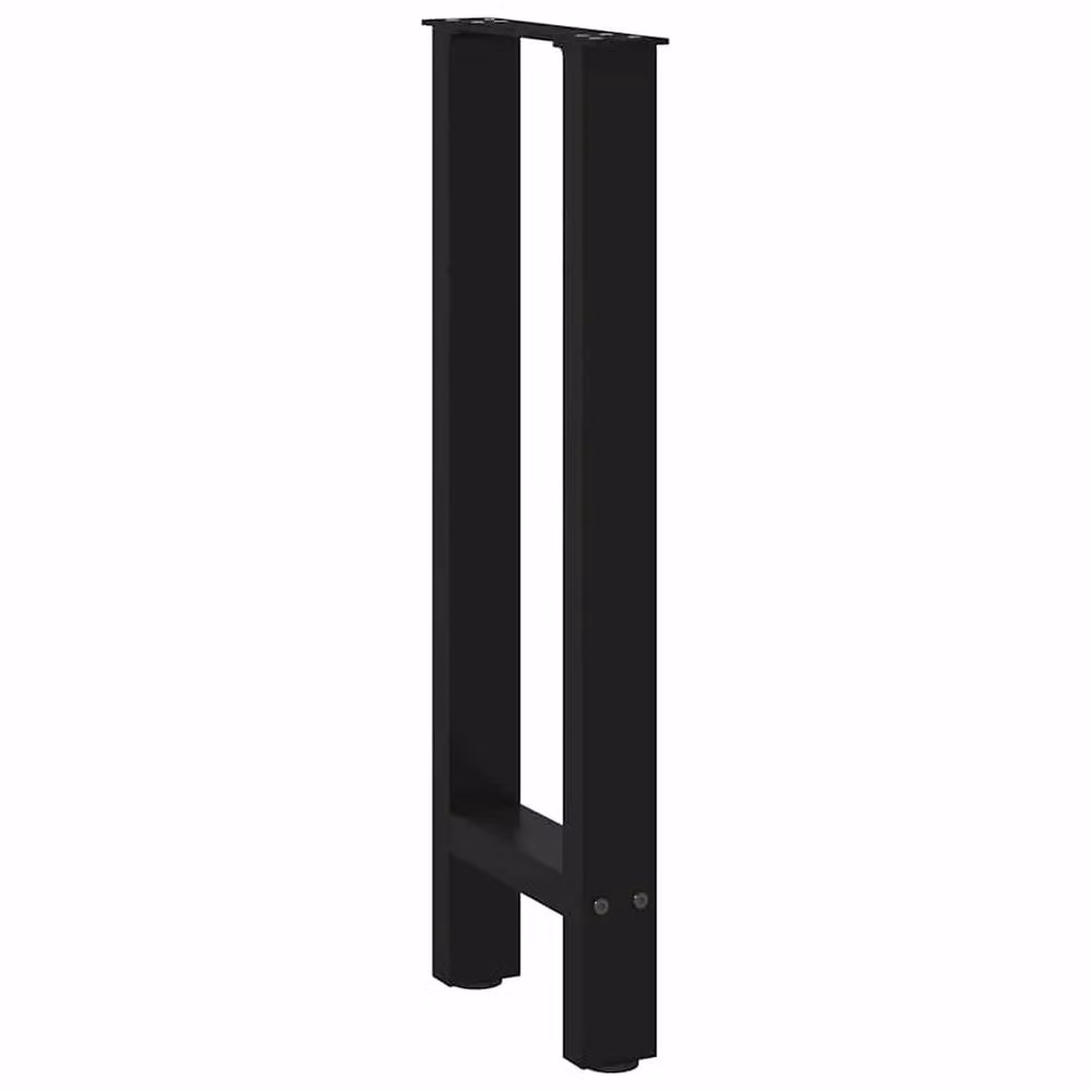 Berkfield Home Modern Black Steel Coffee Table Legs, 2 Pieces, H: 72-73 cm x W: 28 cm – 3