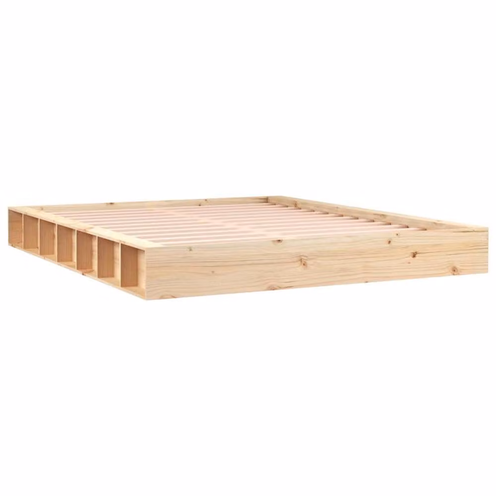Berkfield Home Super King Size Solid Pine Wood Bed Frame in Natural – 3