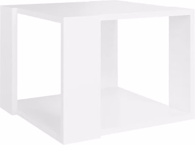 Berkfield Home Modern White Square Coffee Table, W/D/H: 40 x 40 x 30 cm – 1