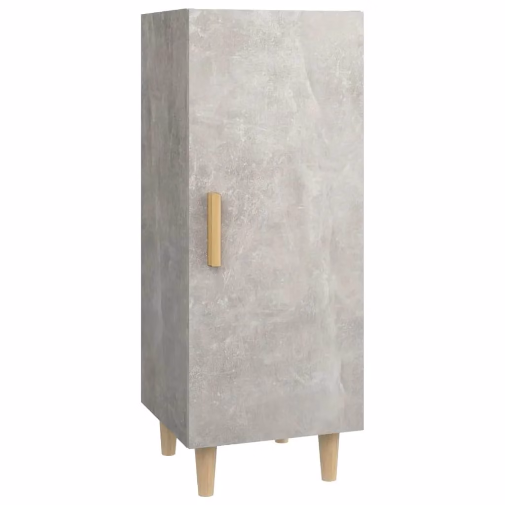 Berkfield Home Sideboard in Concrete Grey, Engineered Wood, W/D/H: 34.5 x 34 x 90 cm – 2
