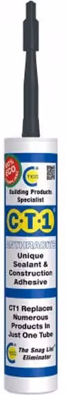 C-TEC CT1 Sealant and Construction Adhesive in Anthracite Grey, 290ml