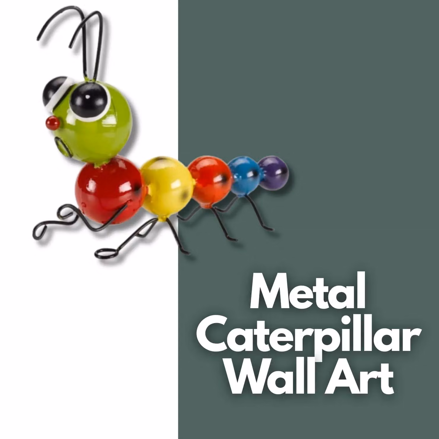 Marco Paul Multicoloured Caterpillar Metal Garden Ornament – 3