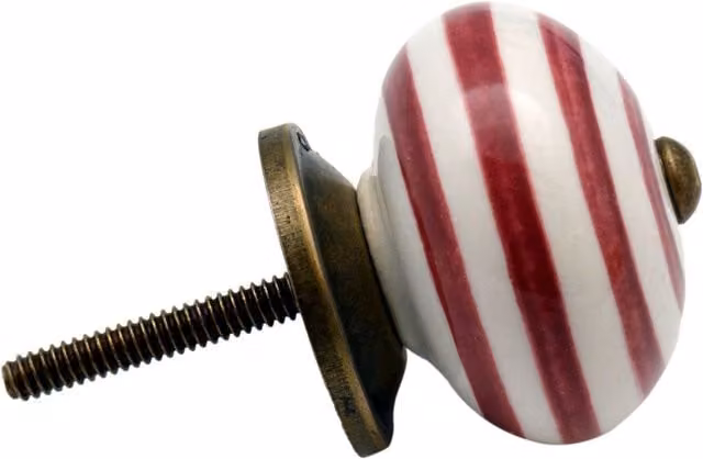 Nicola Spring Red Ceramic Cabinet Knobs, Pack of 12