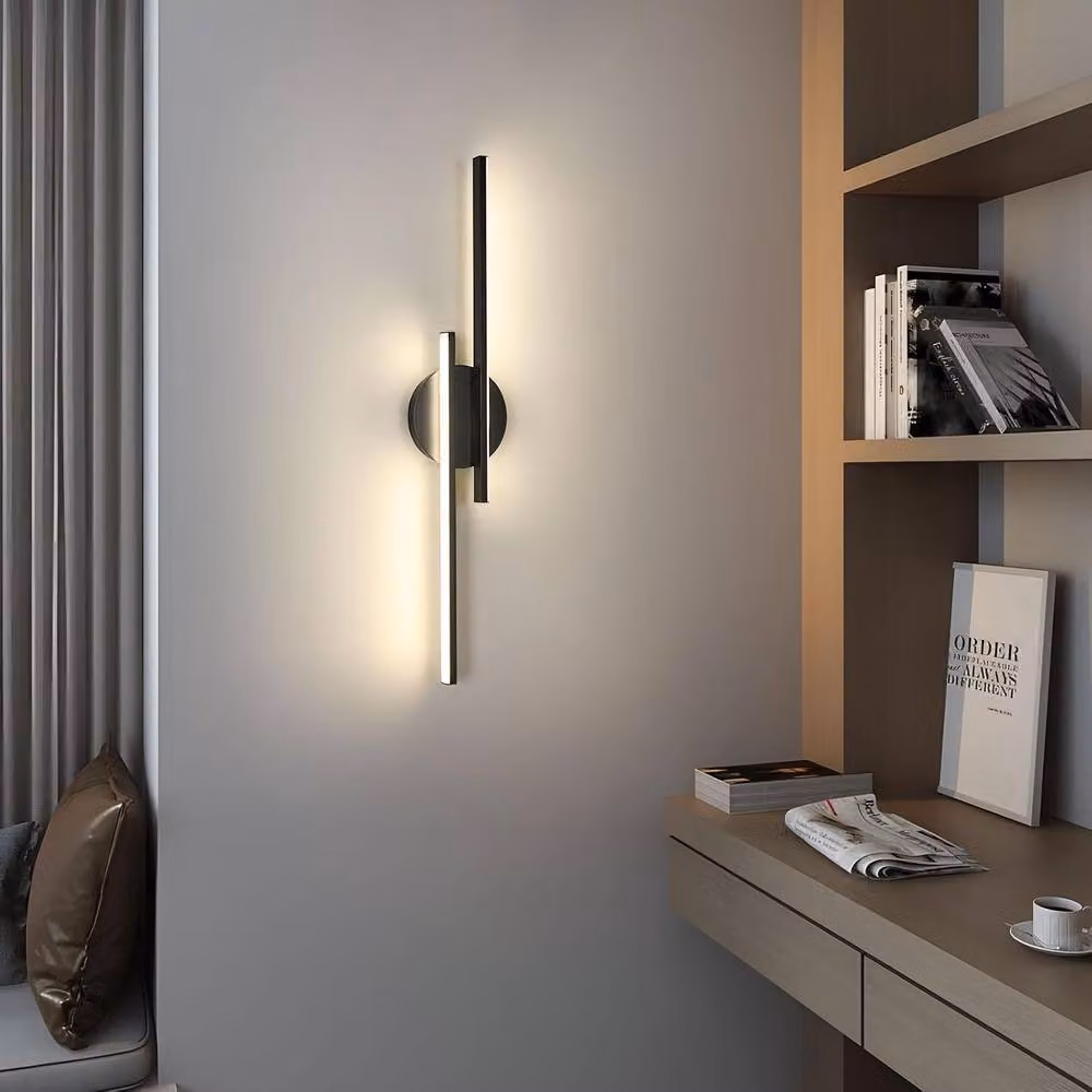 COMELY Modern Linear LED Wall Light, Black, W: 60 cm – 2