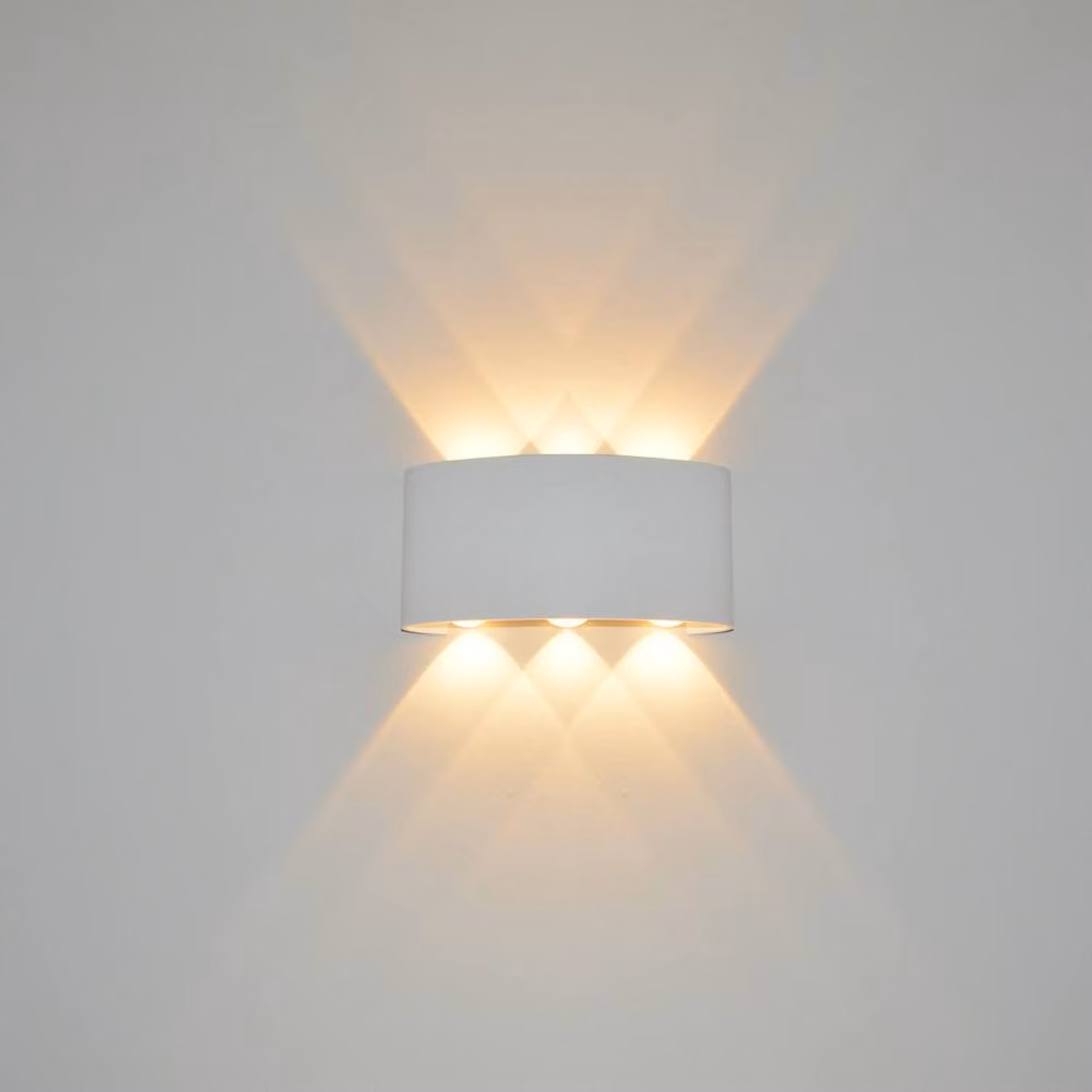 Netlighting Ortelo Up and Down Outdoor Wall Lamp, White, 8xLED, 3000K Warm White, IP54 – 2