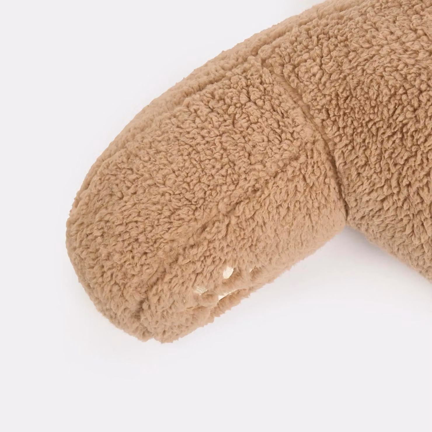 OHS Bear Teddy Fleece U-Shaped Reading and Gaming Support Cushion in Natural Beige – 2