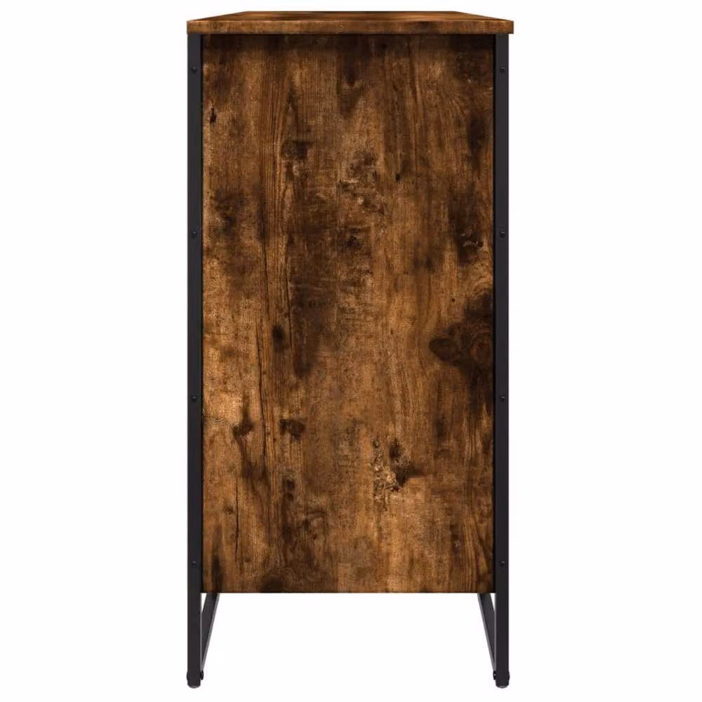 Berkfield Home Smoked Oak Shoe Cabinet in Brown, W: 80 cm, D: 38 cm, H: 78 cm – 3