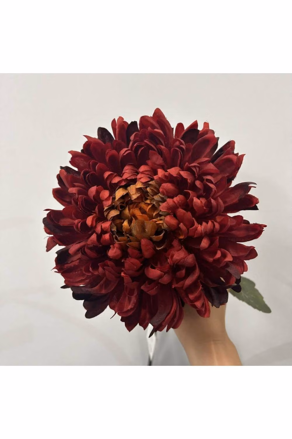 KDMD Burgundy Red Artificial Chrysanthemum Flowers, 2 Pack – 2
