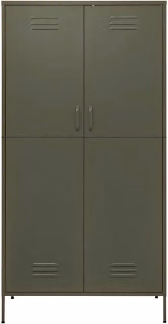 Berkfield Home Olive Green Steel Wardrobe W/D/H: 90 x 50 x 180 cm – 1
