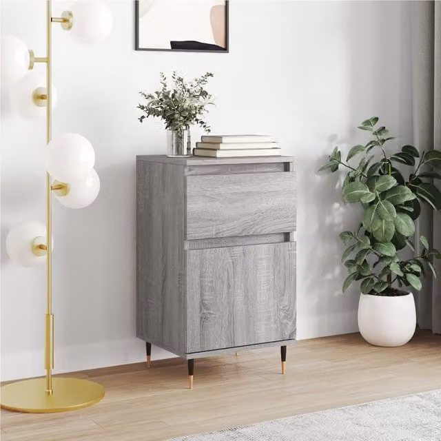 Berkfield Home Grey Sonoma Sideboard in Engineered Wood W/D/H: 40 x 35 x 70 cm