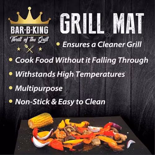VFM e-Store Teflon BBQ Grill Mat and Oven Liner, Black, W/D: 37.5 x 33.0 cm – 4