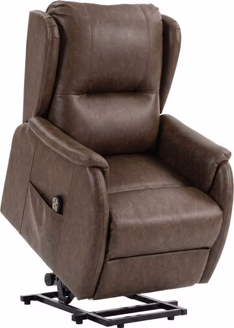 HOMCOM Dual Motor Electric Power Lift Recliner Chair for Seniors in Brown – 1