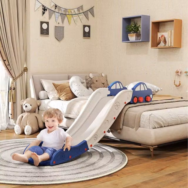 AIYAPLAY Kids Slide for Couch Bed or Sofa, Blue