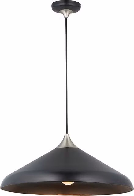 Perch & Parrow Rian Coned Pendant Light in Black and Gold/Brass