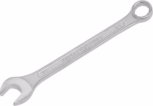 Loops 15mm Combination Spanner in Silver Chrome Vanadium Steel