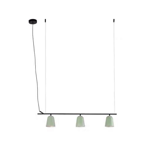 Netlighting FARO Barcelona 3 Light Bar Pendant Ceiling Light in Matt Green – 1