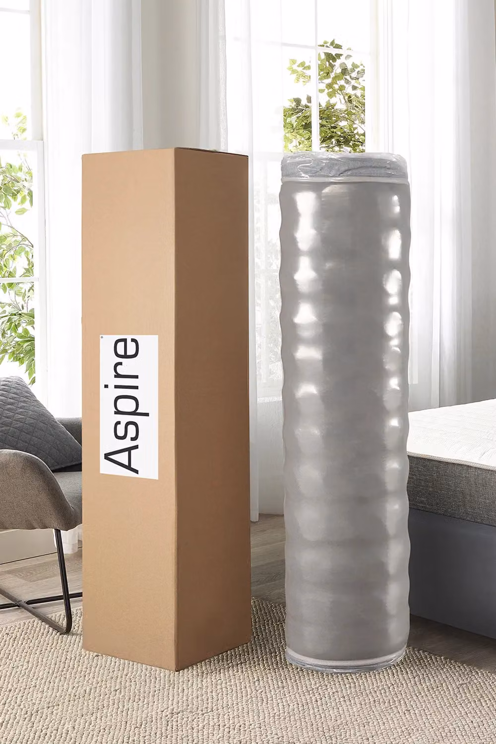 Aspire Pocket 3000 Hybrid Memory Mattress in White and Grey, W/D/H: 120 x 200 cm – 4