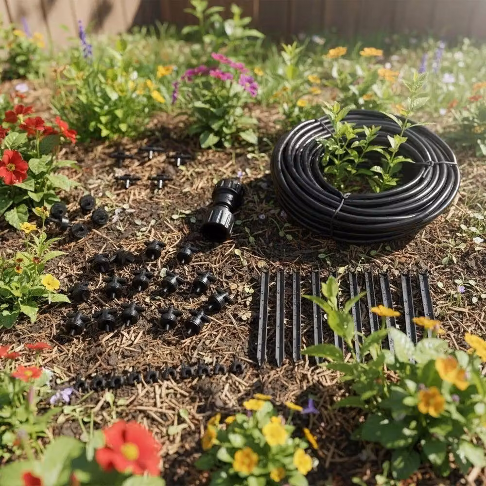 NESTLUNE Black Garden Drip Irrigation Watering System, 1.25 kg – 3