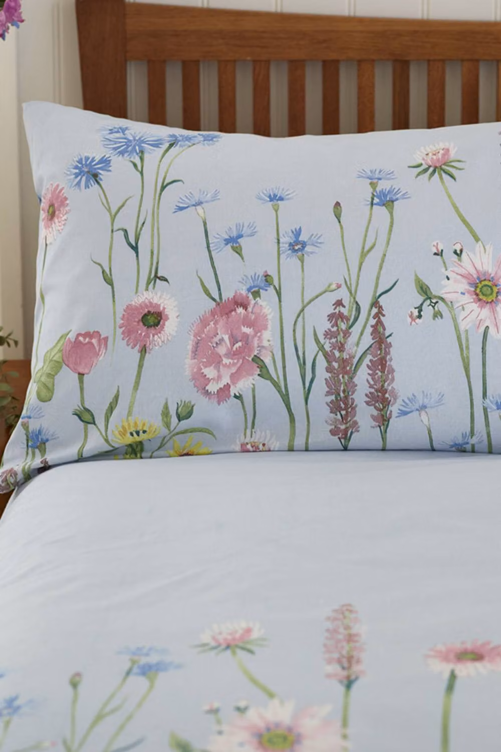 Deyongs Moore Lane Blue Floral Cotton Printed Duvet Set, King Size (220 x 220 cm) – 2