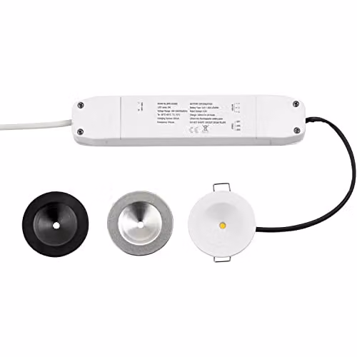 Loops Recessed Emergency LED Ceiling Guide Light Kit in White