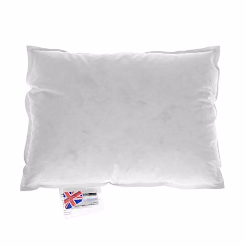 HOMESCAPES White Goose Down and Feather Cushion Insert with Cotton Cover, W/D/H: 40 x 30 x 30 cm