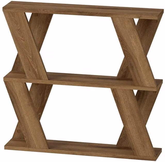 Levede 3-Tier Slim Side Table and Storage Shelf in Brown – 1