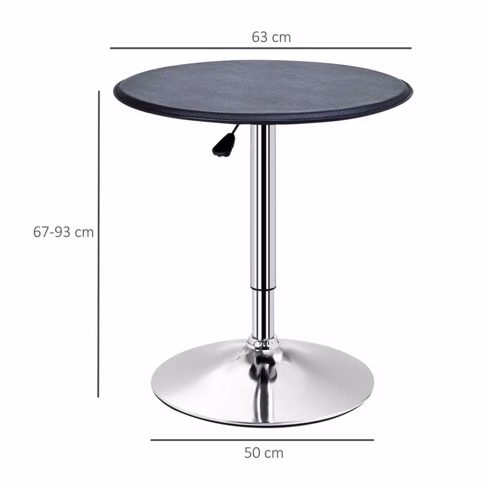 EONLION Round Bar Table with Adjustable Height in Black Metal – 2