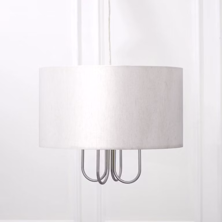 Voyage Maison Taurus Modern Chandelier Lamp Base in Silver and White
