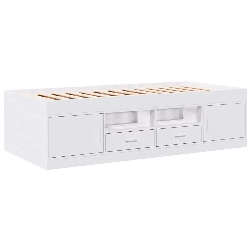 Berkfield Home Small Single Daybed with Drawers, White – 2