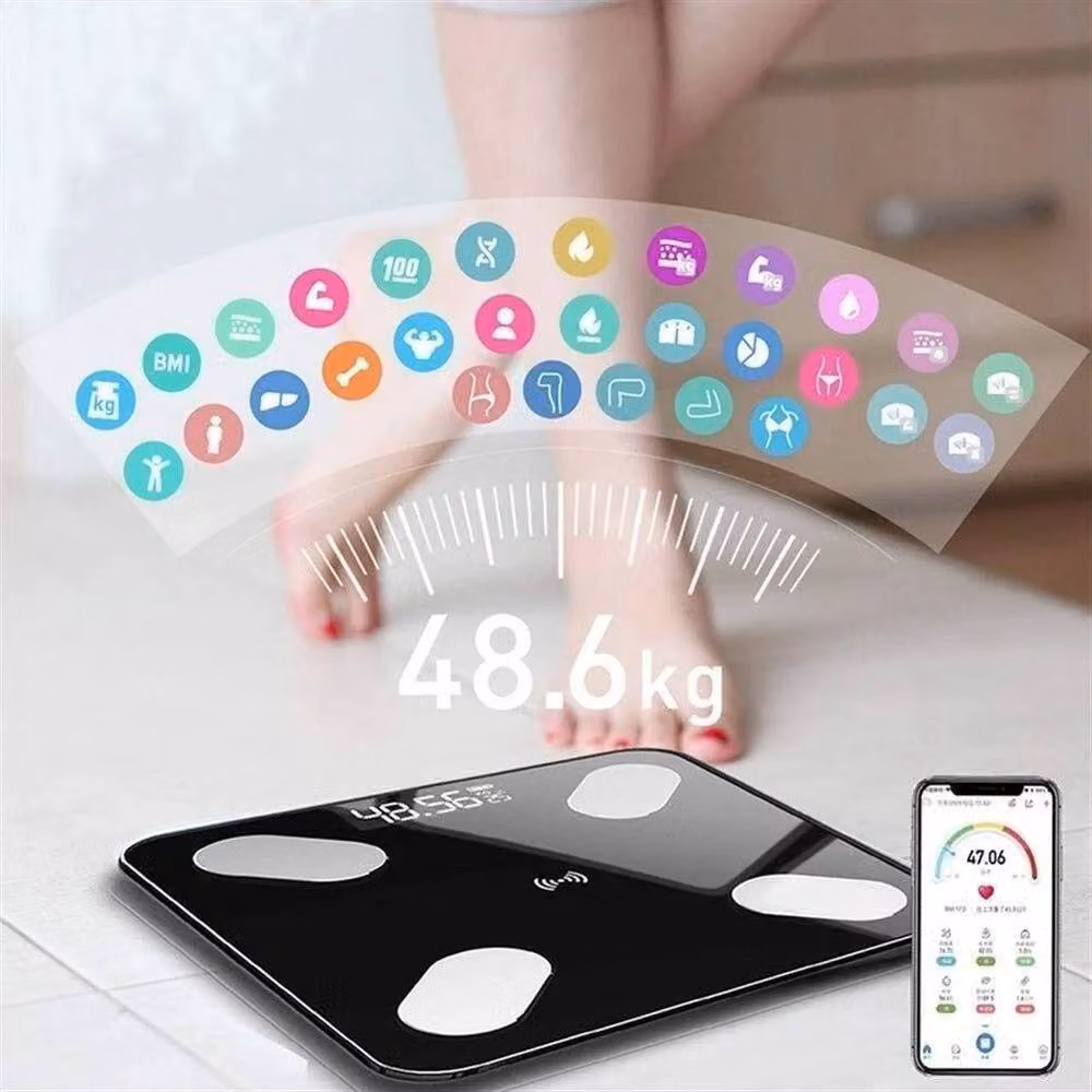 FLAVORA LED Digital Body Weight Scale, Black – 4