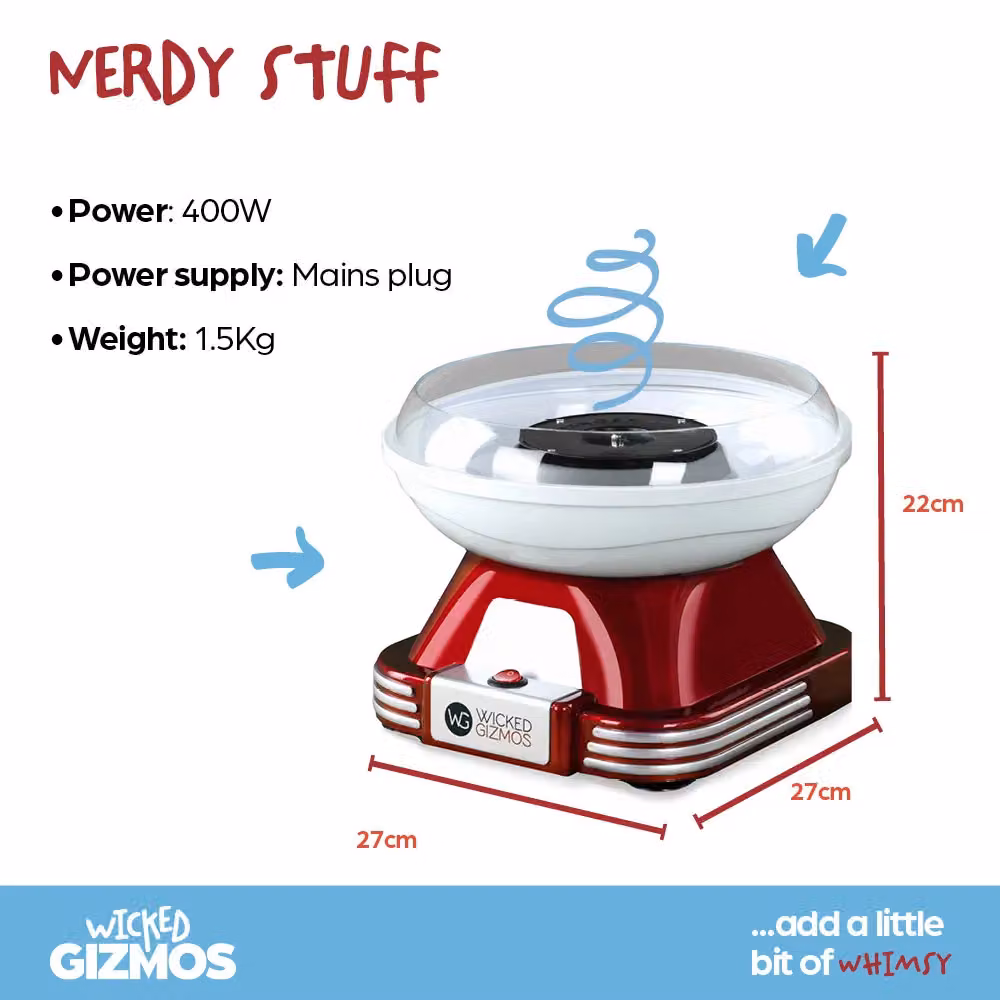 Wicked Gizmos Candy Floss Maker in Red – 5