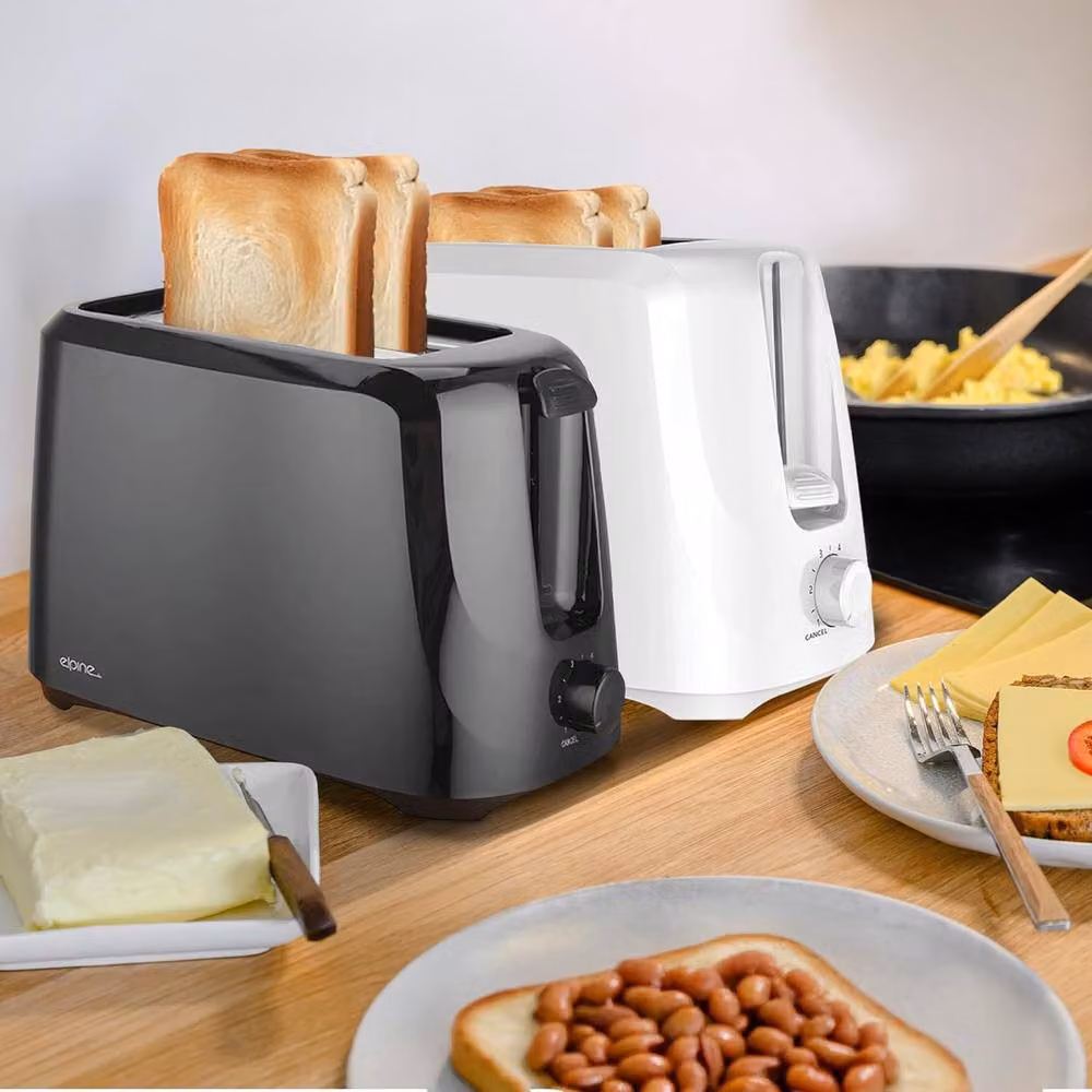 BARGAINS-GALORE 700w 2 Slice Electric Twin Slot Toaster in Black – 2