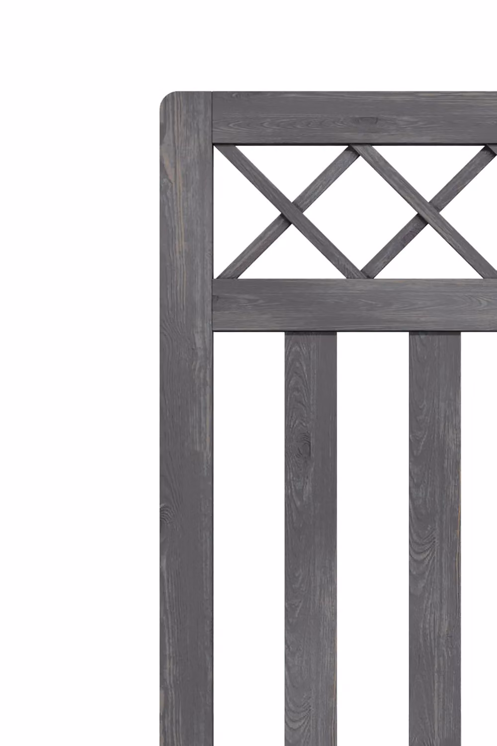 Living and Home Grey Wooden Outdoor Lattice Top Garden Pedestrian Gate, W: 91.44 cm, H: 121.92 cm – 4