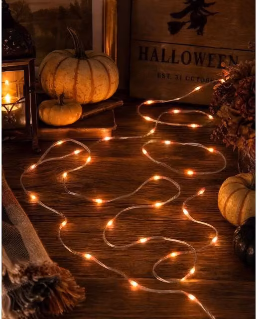 mysmartbuy TwoTone RGB LED String Lights with 200 LEDs in Orange and Multicolour for Halloween and Autumn Decor