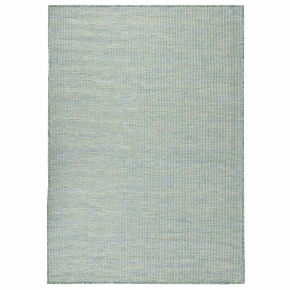 Berkfield Home Turquoise Outdoor Flatweave Rectangular Rug W: 200 cm, D: 280 cm – 2