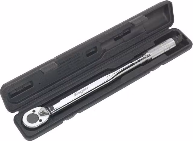 Loops 1/2 inch Square Drive Ratchet Torque Wrench in Silver and Multicolour Hardened Steel – 1