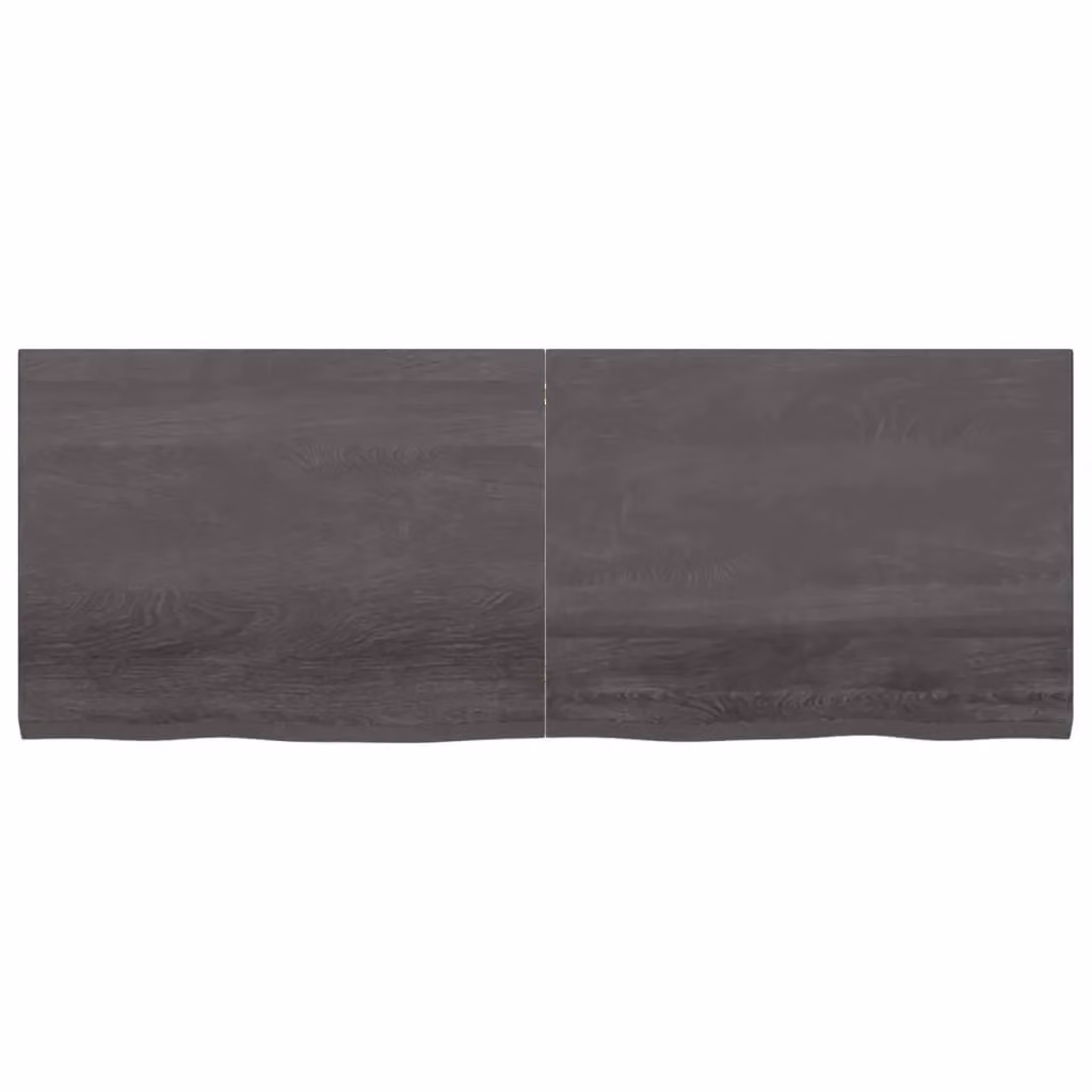 Berkfield Home Wall Mounted Rustic Oak Shelf in Brown and Dark Grey, W: 160 cm, D: 60 cm, H: 2-4 cm – 2