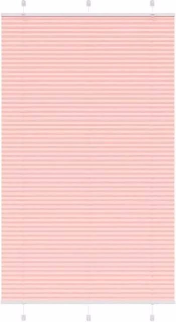 Berkfield Home Pink Single Pleat Polyester Fabric Blind, W: 115 cm, H: 200 cm