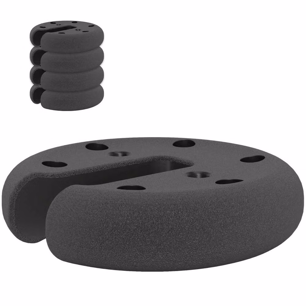FLAVORA Black Concrete Cement Tent Weight Base for Gazebo Legs, 4 Pieces – 2