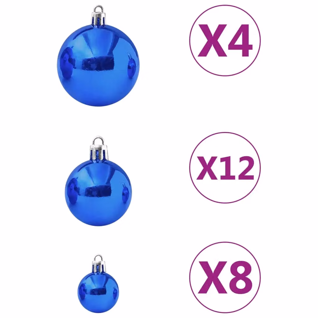 Berkfield Home 100 Piece Blue Christmas Bauble Set – 3